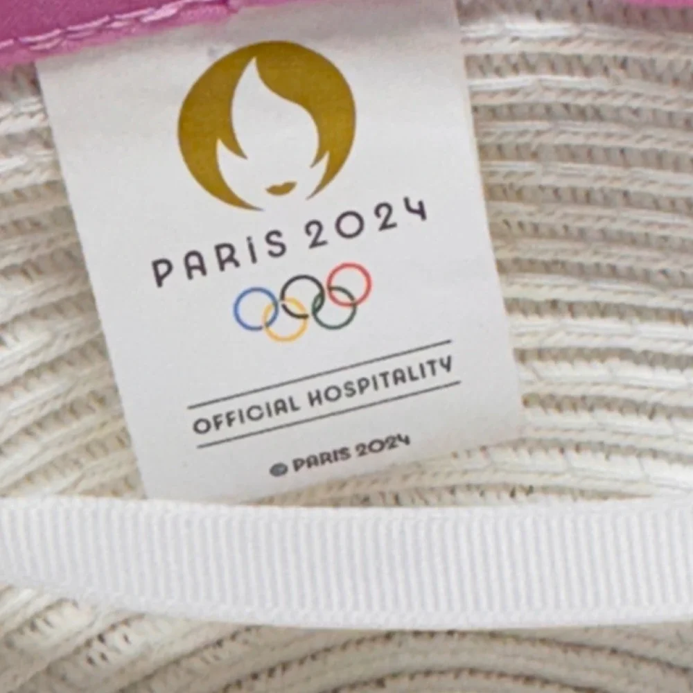 Paris 2024 Olympics Sun Hat Womens OS White Panama Straw Summer Souvenir Chic